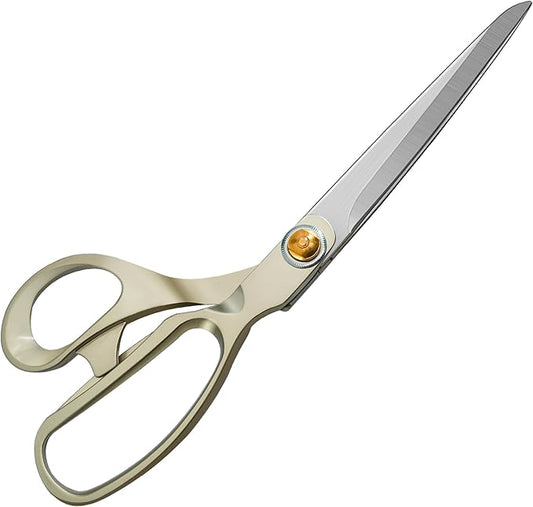 9.5 Inch Sewing Scissors,Heavy Duty Tailor Scissors Shears Ultra Sharp Fabric Scissor Comfort Grip Household Scissor for Cutting Fabric, Leather Raw Materials（Silver）