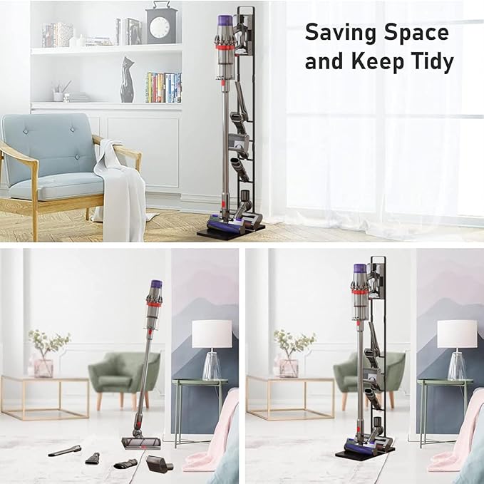 Foho Vacuum Stand, Storage Bracket Stand Holder, Stable Vacuum Stand Compatible with Dyson V15 V11 V10 V8 V7 V6 Handheld Cordless Vacuum Cleaners & Accessories & Attachments