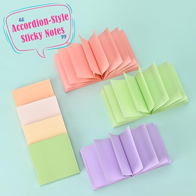 BAYTORY 640 Sheets Pop Paper Up Sticky Notes, 3 x 3 Inches, Morandi Colored Self-Sticky Note Pads, Memo Pads for School Office Home Desk Accessories (Morandi Series)