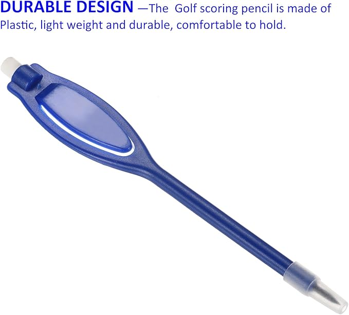 Golf Scoring Pencils with Eraser - Golf Marker Pens, Oval Handle with Clip, Apply to Golf Events
