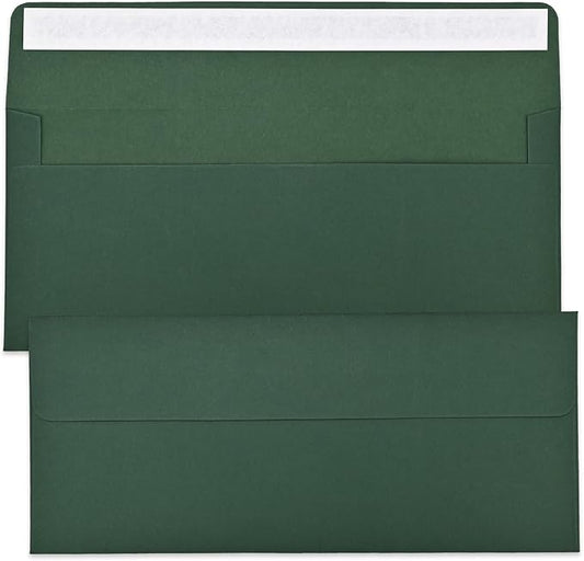Business envelopes, green envelopes, standard self-sealing envelopes (personal and business), checks, letters, invoices (41/8x9/2 inches)