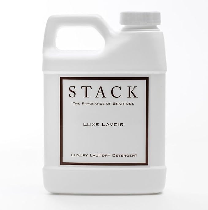 STACK Luxe Lavoir Luxury Laundry Detergent - Premium Scented Laundry Detergent for HE & Standard Washers - Infused with Lavender & Musk - Paraben & Dye Free - Gentle & Effective Cleaning - 16 oz