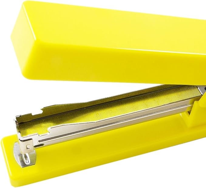 JAM PAPER Modern Desk Stapler - Yellow - Sold Individually
