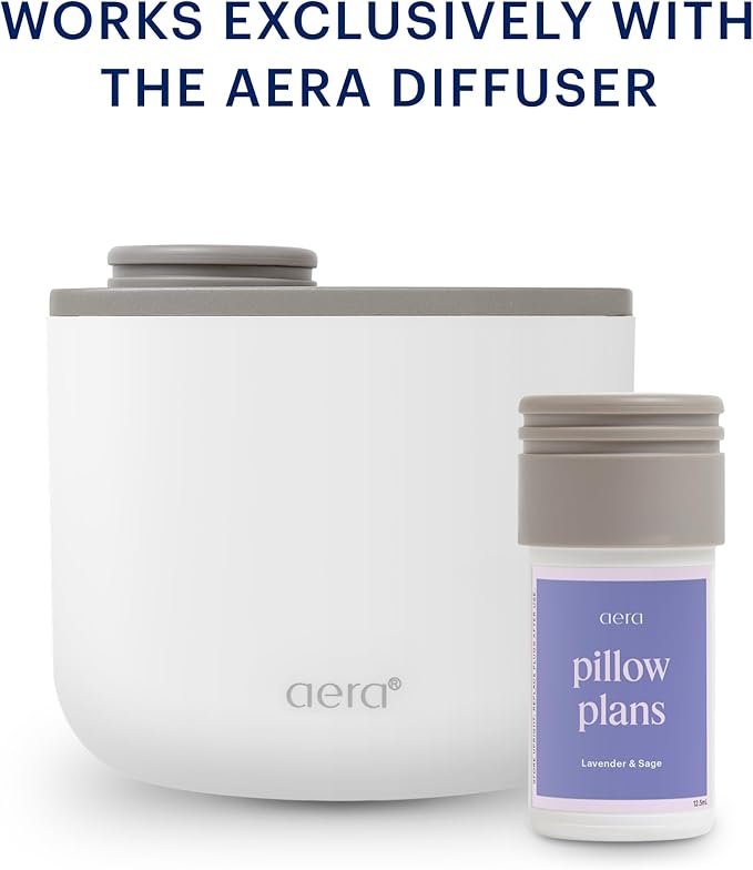 Aera Mini Pillow Plans - Essential Oil for Home – Soothing MoodBoost Fragrance - Notes of Lavender and Sage - Scent Refill - Capsule Size Works with Mini Diffuser