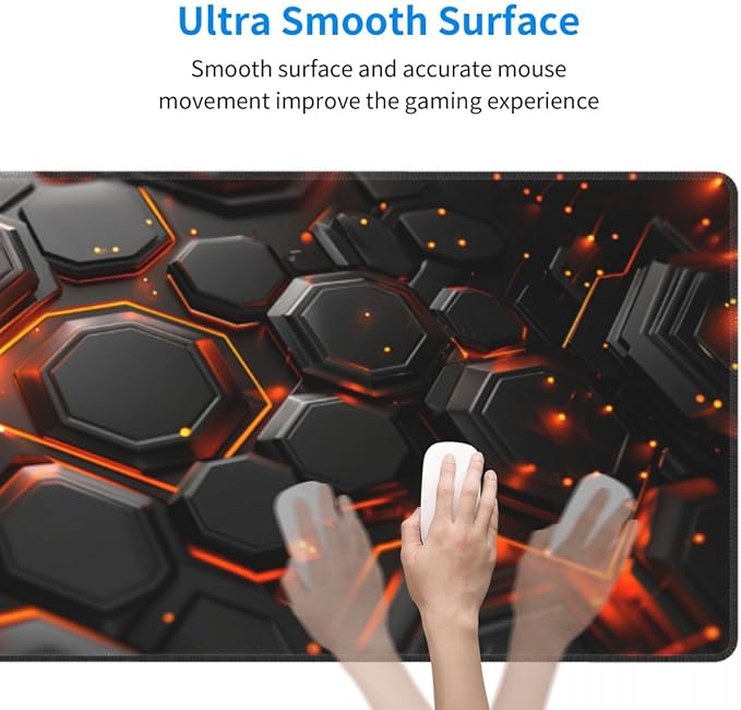 Desk Pad,Office Desk Mat 31.5"×11.8" Large Gaming Mouse Pad,Durable Extended Computer Mouse Pad,Waterproof Thick Big Mouse Pads with Non-Slip Rubber Base Office Home Black Marble