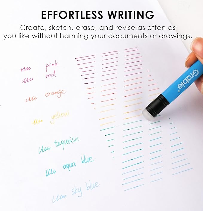 Grabie Erasable Gel Pens, 36 Colors Erasable Pens, Make Mistakes Disappear Colored Pens, Assorted Color Inks for Drawing Writing Planner,Gel Pens for Coloring, Set of 36