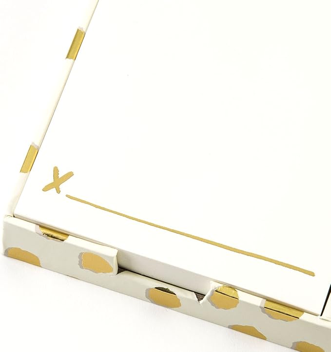 Kate Spade New York Women's Sticky Note Set, Flamingo Dot Gold (176255)