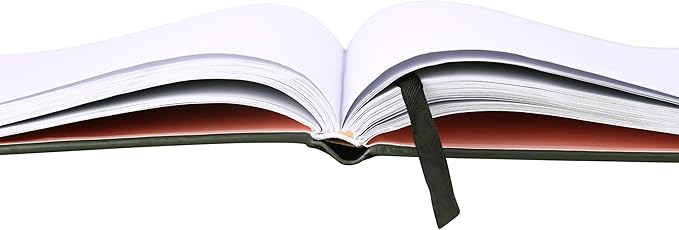 Eccolo Large Lined Journal Notebook, Hardbound Cover, Writing Journal, 256 Ruled White Pages, Ribbon Bookmark, Lay Flat, Desk Size for Work or School, Ombre Stripes (Pink, 8x10 inches)