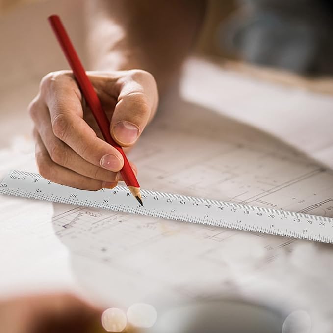 Koogel 40 Packs Clear Plastic Ruler, 12 Inch, Plastic Measuring Tool with Centimeter and Millimeter, Shatterproof Metric Clear Rulers Bulk for Kids, Back to School, Classroom, School, Office, Home