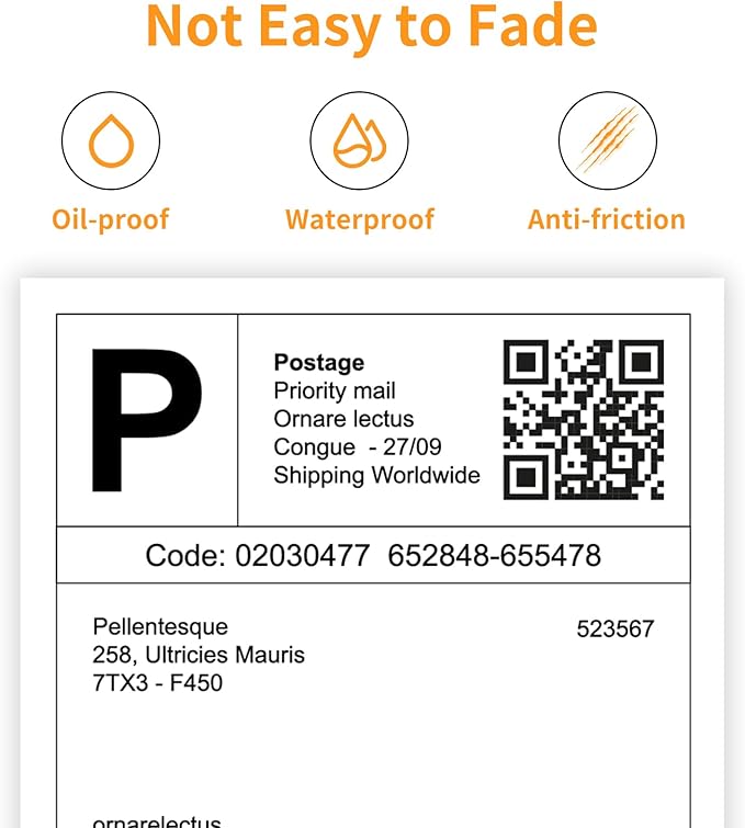 FungLam 4"x6" Thermal Shipping Labels, 8000 Fanfold Adhensive Mailing Labels for Munbyn, Rollo, Polono Direct Thermal Printers, (8 Stack)