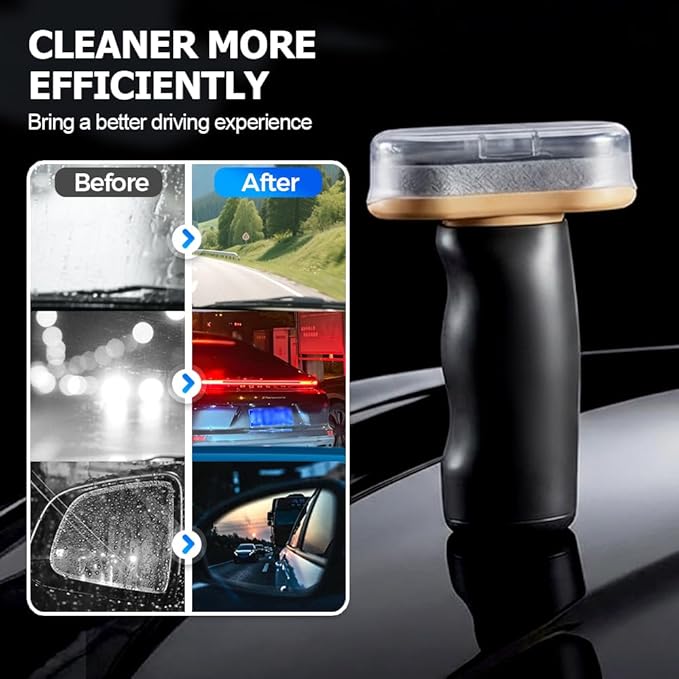 Handheld Glass Oil-Film Remover, 2026 Upgrade Glass Emulsion Cleaner, New Glass Cleaning Board, Automotive Oil Film Cleaning Brush for Car Windows (3, Medium)