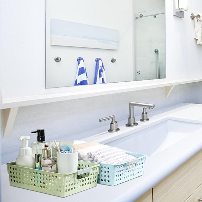 4A Paper Tray Organizer,4 Pack Paper Tray Durable Desk Storage Bins,Stackable School Supply Holder, Student Paper, Office Organizer & Teacher's Document Sorter (13.58"L x 10.23"W x 3.34"H) (Mixed 3)