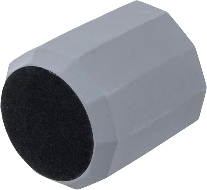 MyGift 3.5 Inch Round Modern Geometric Gray Concrete Pen Holder with Angled Top, Faceted Pencil Cup Office Desk Organizer, Vanity Table Makeup Brush Storage