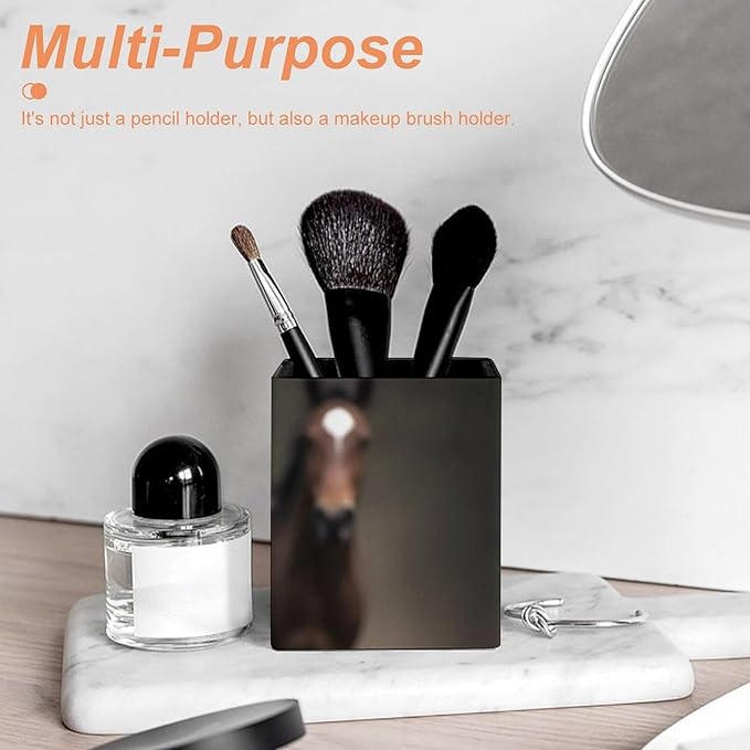 Pen Holder Stand For Desk, Pencil Pen Holder Cup, Desktop Stationery Organizer, Waterproof Multifunctional Office Supplies Horse