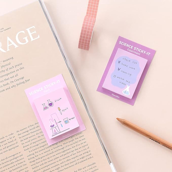 Monolike Science Sticky-it - 6p Set Self-Adhesive Memo Pad 50 Sheets