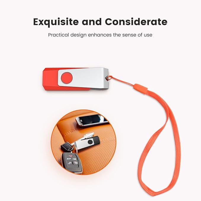 Aiibe 32GB Flash Drive 3.0 5 Pack USB 3.0 Flash Drive 32 GB Thumb Drive Swivel USB Memory Stick USB Drives 3.0 (32G, 5 Mixed Colors: Black Red Cyan Green Purple)