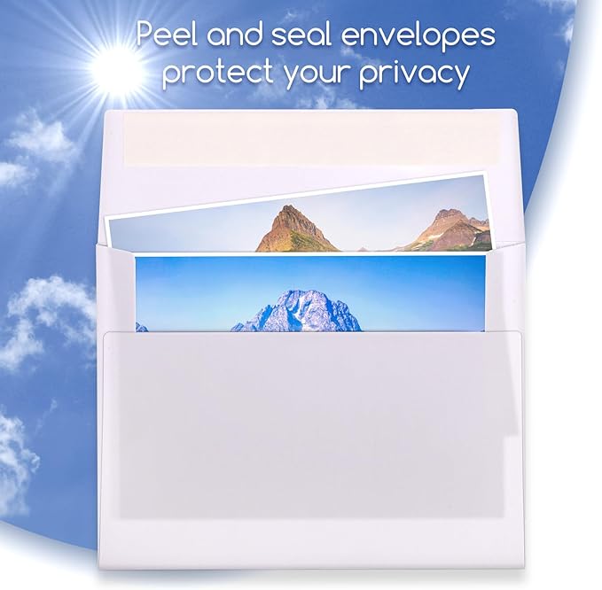 A2 Envelopes Self Seal 500 Pack - 4-3/8 x 5-3/4 White Invitation Envelopes Bulk for Postcard, Wedding, RSVP, Thank You Notes, Announcements, Greeting Cards, Photos