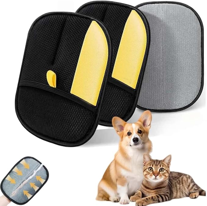 ZONCIHO Pet Hair Remover, Pet Hair Removal Gloves for Carpet, Couch, Furniture, Car Seat, Upgraded Pet Hair Removal Tool (2PCS)