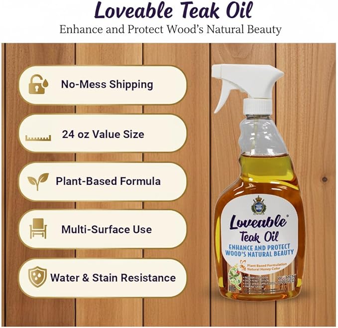 EcoDecors Loveable 24 oz Spray Bottle Teak Oil