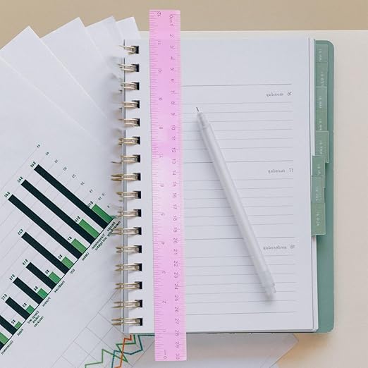 PRETYZOOM 12Pcs School Ruler with Centimeters and Inches - Flexible Plastic Rulers for Students Measuring Drawing Tools