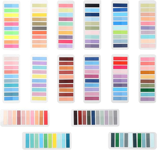 3200Pcs Sticky Tabs Book Tabs, Translucent Sticky Notes, Repositionable Annotation Tabs, Morandi Book Flags Marks, Writable File Folder Labels, Page Tabs, File Index Tabs (3200)