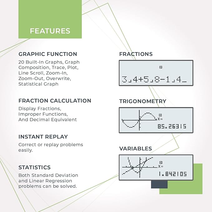 CATIGA CS229 Scientific Calculator with Graphics Functions, Multiple Modes with Intuitive User Interface, for Beginner and Advanced Courses