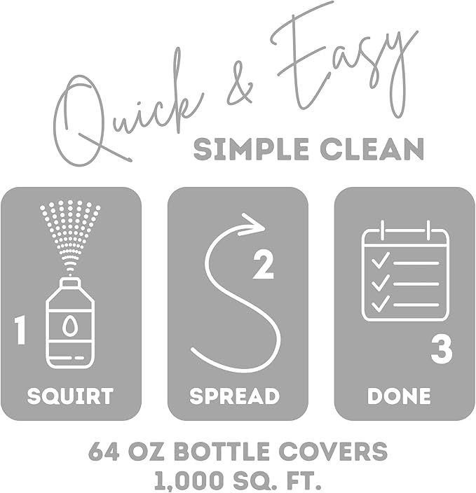 Quick Shine Multi Surface Floor Cleaner 64oz, Ready to Use-Streak Free-No Rinse, Use on Hardwood, Laminate, Luxury Vinyl Plank & Stone, Use in Spray Mops & Vac Mops, Safer Choice Cleaner