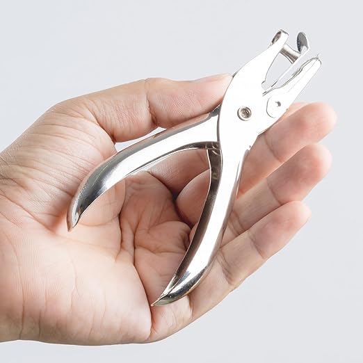 YOKIVE Single Hole Triangle Shape Punch Hole Paper Puncher | Metal Paper Punching Tool Great for Packaging Card Scrapbook Notebook, (Green 3/16")