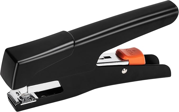Amazon Basics Effortless Hand Held Plier Stapler, 25 Sheet Capacity,Heavy Duty Staper,Black