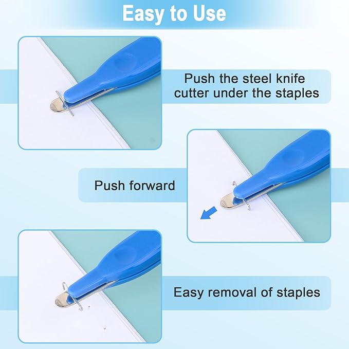 4 Pack Magnetic Staple Remover Tools, Professional Stapler Removers Staple Puller Remover for Classroom, Multicolored Stapler Remover Tool Staple Remover Stick for Home School Office (4 Colors)