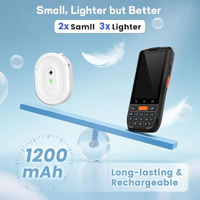 Label Maker Machine with Tape, Portable Bluetooth Label Printer, Wireless Mini Thermal Sticker Printer with Multiple Templates for Home, Kitchen, School Office, Small Business, White