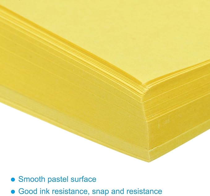 MECCANIXITY 125 Sheets A4 Colored Print Copy Paper 8.5" x 11" Origami Paper Printer Paper 80gsm for Printing, Document Copying, Art Craft, Lemon Yellow