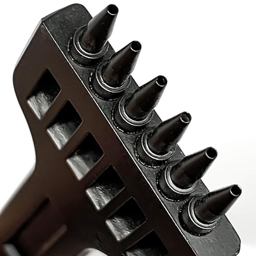 6mm 2/4/6 Claw Tooth Leather Stitching Chisels Round Hole Punching Tool Set for DIY Leather Craft