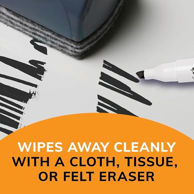 BIC Intensity Low Odor Dry Erase Markers, Assorted Colors, Chisel Tip, 4-Count Pack of Erasable Markers With Low-Odor Ink for a Pleasant Writing Experience