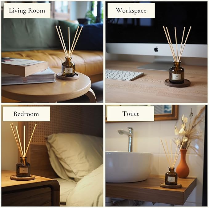 PRISTINE Casa Particular/Inspired by Wyndham Reed Diffuser for Home | Rich Blend of Tobacco Leaves, Sweetness of Guava Reed Diffuser Set, Oil & Reed Diffuser Sticks | Home & Office Decor