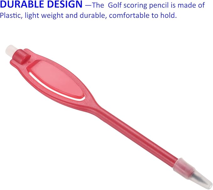 Golf Scoring Pencils with Eraser - Golf Marker Pens, Oval Handle with Clip, Apply to Golf Events
