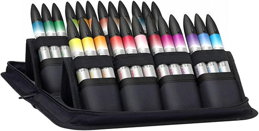 Winsor & Newton Promarker Watercolor, 24 count (Pack of 1), Basic Tones