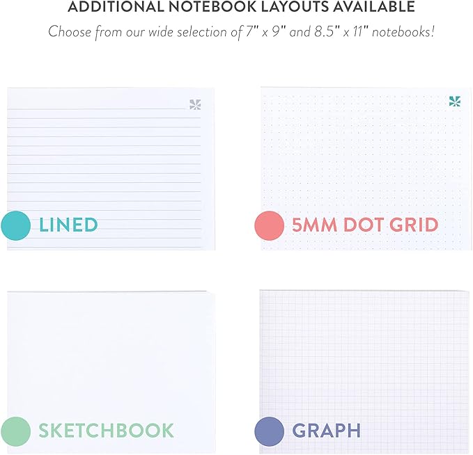 Erin Condren 7" X 9" Spiral Bound Productivity Notebook, Hello Kitty My Kinda People, Functional 160 Lined Page and 80Lb Thick Paper Spiral Notebook, Stickers Included