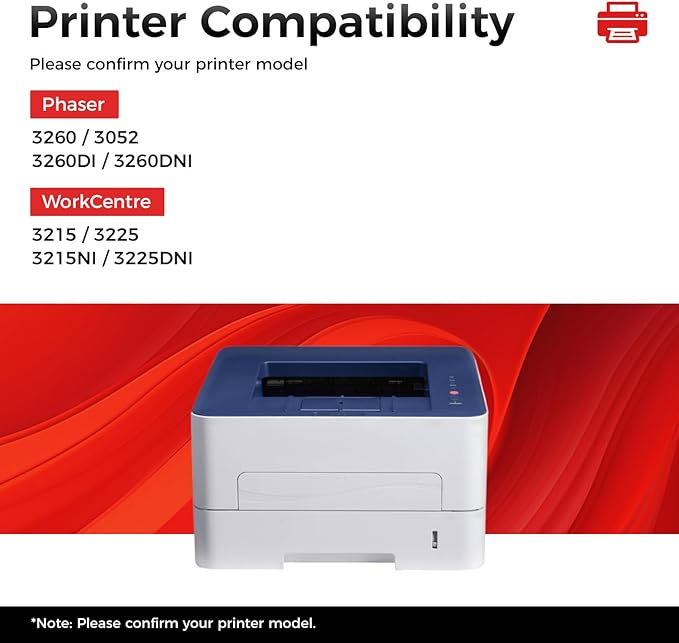 101R00474 Drum Unit (Not Toner)Black 1-Pack High-Yield Replacement for Xerox 3260 3215 Image-Drum Compatible for Xerox Phaser 3260 3052 3260DI 3260DNI WorkCentre 3215 3225 3215NI 3225DNI Laser Printer