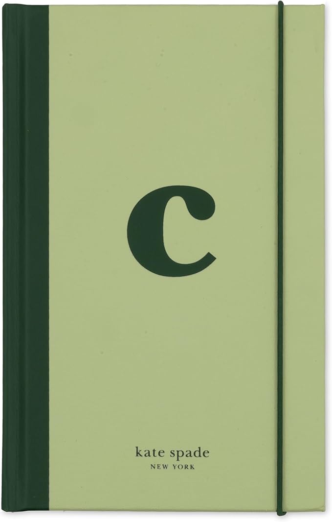 kate spade new york Just Mine Notebook Journal, Monogram Cloth Hardcover Journal, 8.25" x 5.25", Diary Includes 168 Lined Pages, (C)