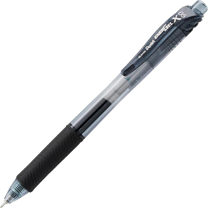 Pentel EnerGel-X Retractable Liquid Gel Pen, 0.5mm, Needle Tip, Assorted Ink, Pack of 5 (BLN105BP5M)