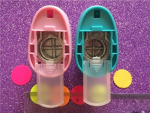 Fascola 2.5cm(1 inch) Circle and Wave Circle Shape Hole Punch Set Puncher Crafts Scrapbooking Round DIY Paper Cutter Punches