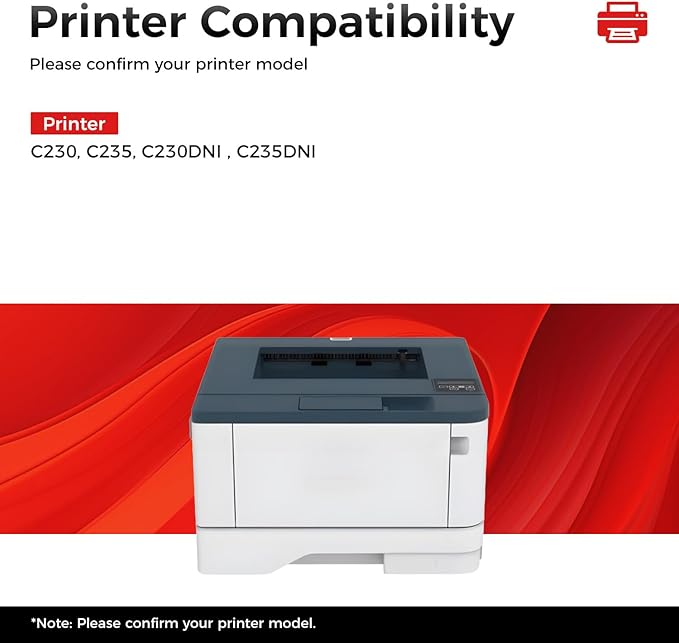 C230 C235 Toner Cartridge Set 4-Pack with chip High Yield Replacement for 006R04391 006R04392 006R04393 006R04394 Compatible with Xerox C230 C235 C230DNI C235DNI Printer Ink Black Cyan Magenta Yellow