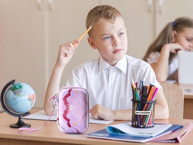 Phomemo D30 D35 Label Maker Case, Storage Bag Compatible with NELKO P21/NIIMBOT D11/JADENS D110/SUPVAN E10 Label Printer, Fits for Mini Labels Sticker Machine, Box Only - Pink