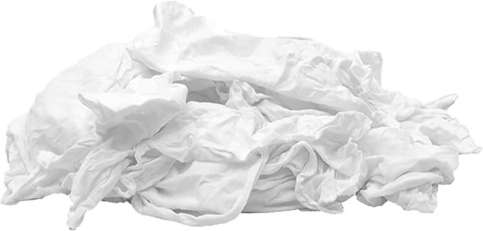SupremePlus Premium White T-Shirt Cleaning Rags (25 lbs. Compressed Box of Rags) – White Cotton Cloths for Cleaning, Staining, Painting, Oil, Grease & Dust Removal
