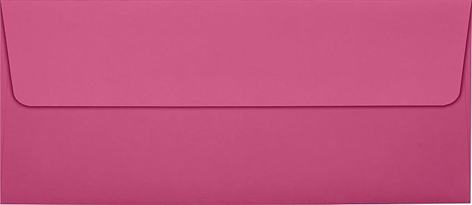 LUXPaper #10 Business Envelopes | Peel & Press | 4 1/8" x 9 1/2" | Magenta Pink | 80lb. Text | 50 Qty