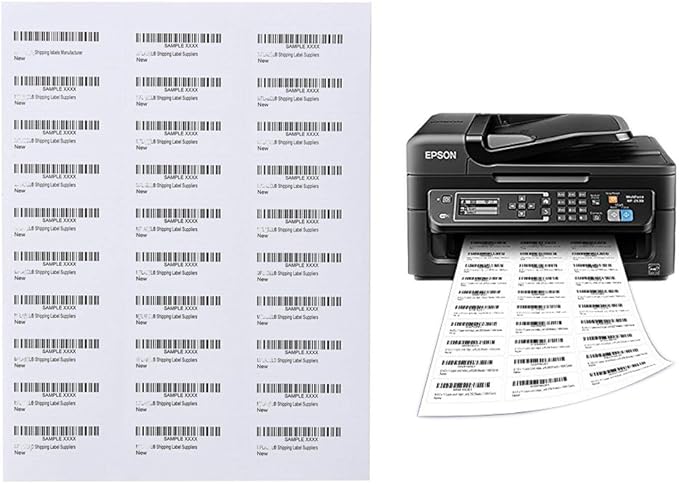 SJPACK 30-up Address Labels 1" x 2-5/8" Mailing Labels,15000 Lables, White Label Sticker Papers for Laser Inkjet Printers, (500 Sheets)