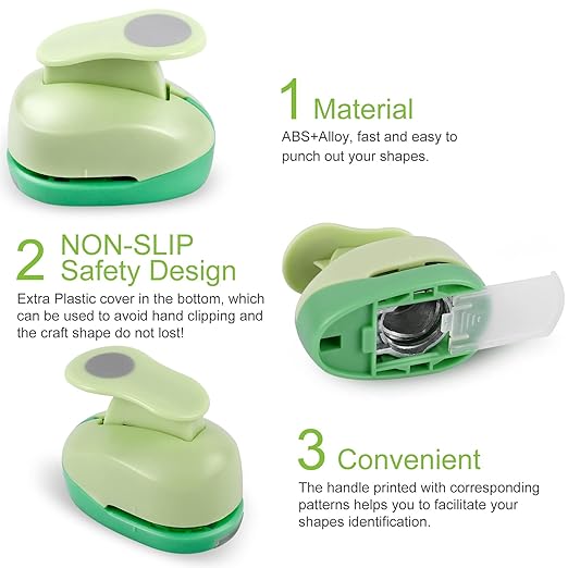 UCEC 1 Inch Circle Punch, Circle Hole Punch, Paper Punch, Paper Punches Craft Handmade Paper Punch for Crafting Scrapbooking Cards Arts Fun Projects