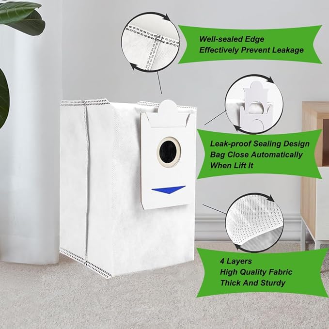 Dust Bags for Ecovacs T30s/T30S AI/T30S Pro/T30S Care/X2 OMNI Complete/X2 Omni/DEX86/X5 PRO Omni Ecovacs Dust Bag T30s Ecovacs T30s Dust Bag