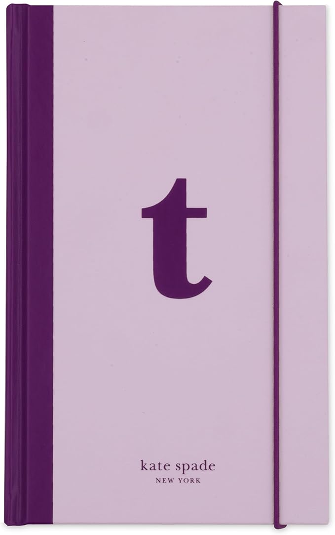 kate spade new york Just Mine Notebook Journal, Monogram Cloth Hardcover Journal, 8.25" x 5.25", Diary Includes 168 Lined Pages, (T)